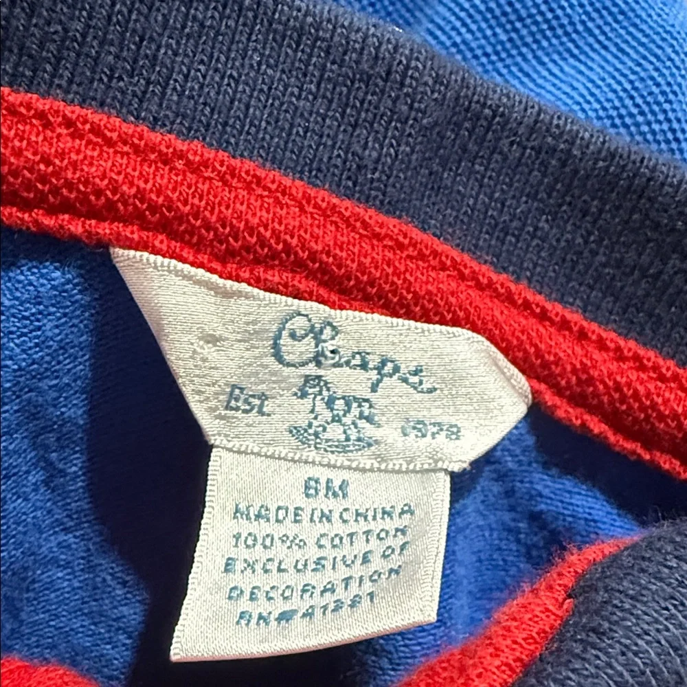 Ralph‎ Lauren 6M Tan Pants Vintage Chaps Red Green Blue Jumpsuit 9M Romper Boys